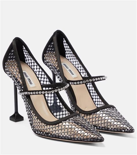 miu miu wine heels embellished|Women's pumps shoes .